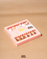 Kawaii Cartoon Character Gold Cutlery Set (6-Piece)