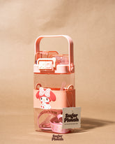 Kawaii Double Sipper Water Bottle – Kuromi, Cinnamoroll, My Melody & Pochacco