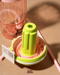 Kawaii Eye Water Bottle with Straw & Handle