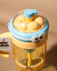 Kawaii Eye Water Bottle with Straw & Handle