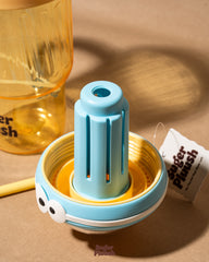 Kawaii Eye Water Bottle with Straw & Handle