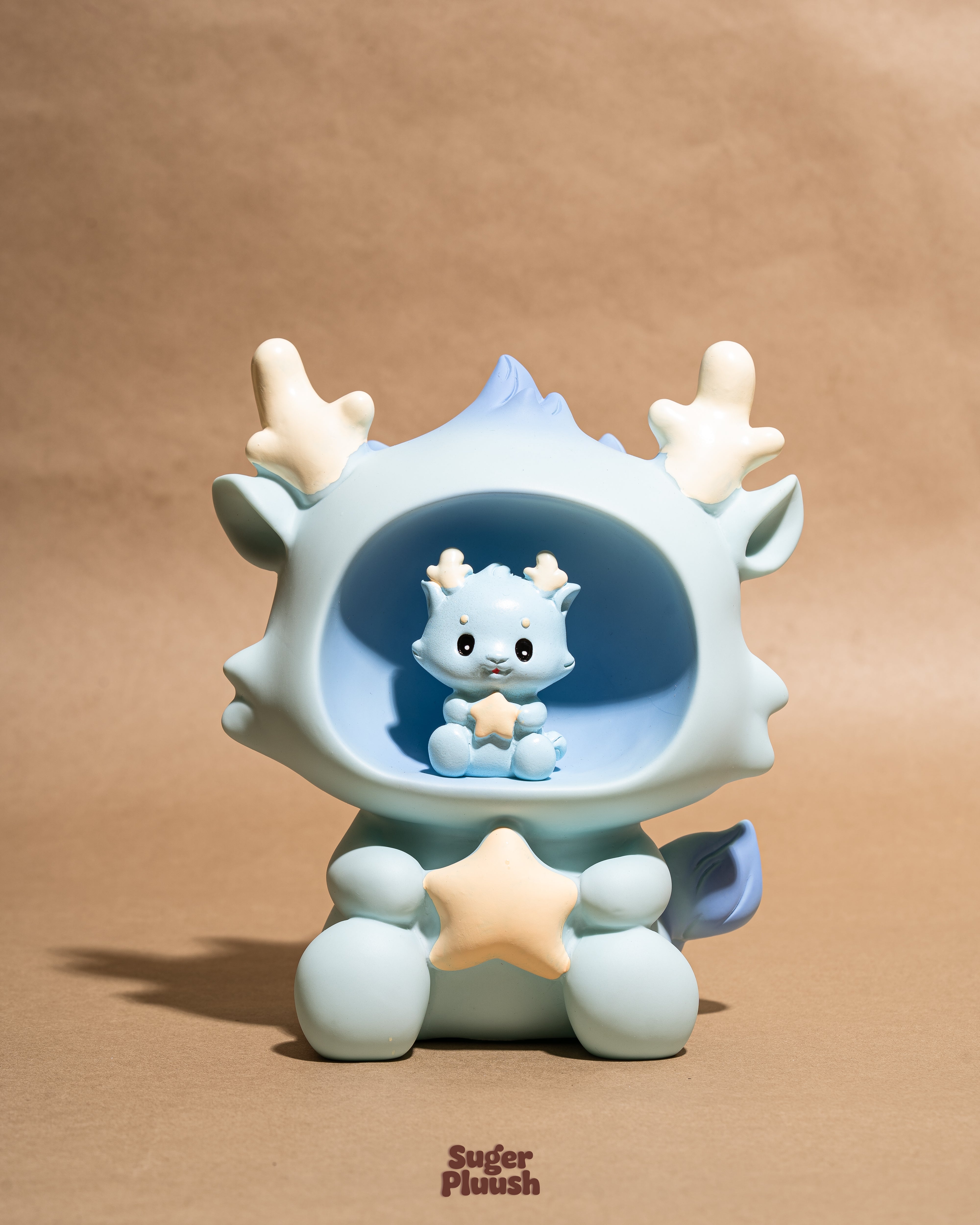 Cute Fawn Night Light with Piggy Bank