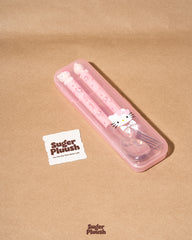 Sanrio Cute Cutlery Set with Case | Hello Kitty, Cinnamoroll, Kuromi & My Melody Fork & Spoon Set