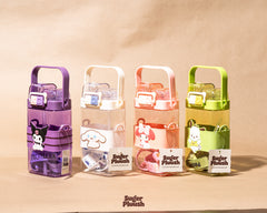 Kawaii Double Sipper Water Bottle – Kuromi, Cinnamoroll, My Melody & Pochacco