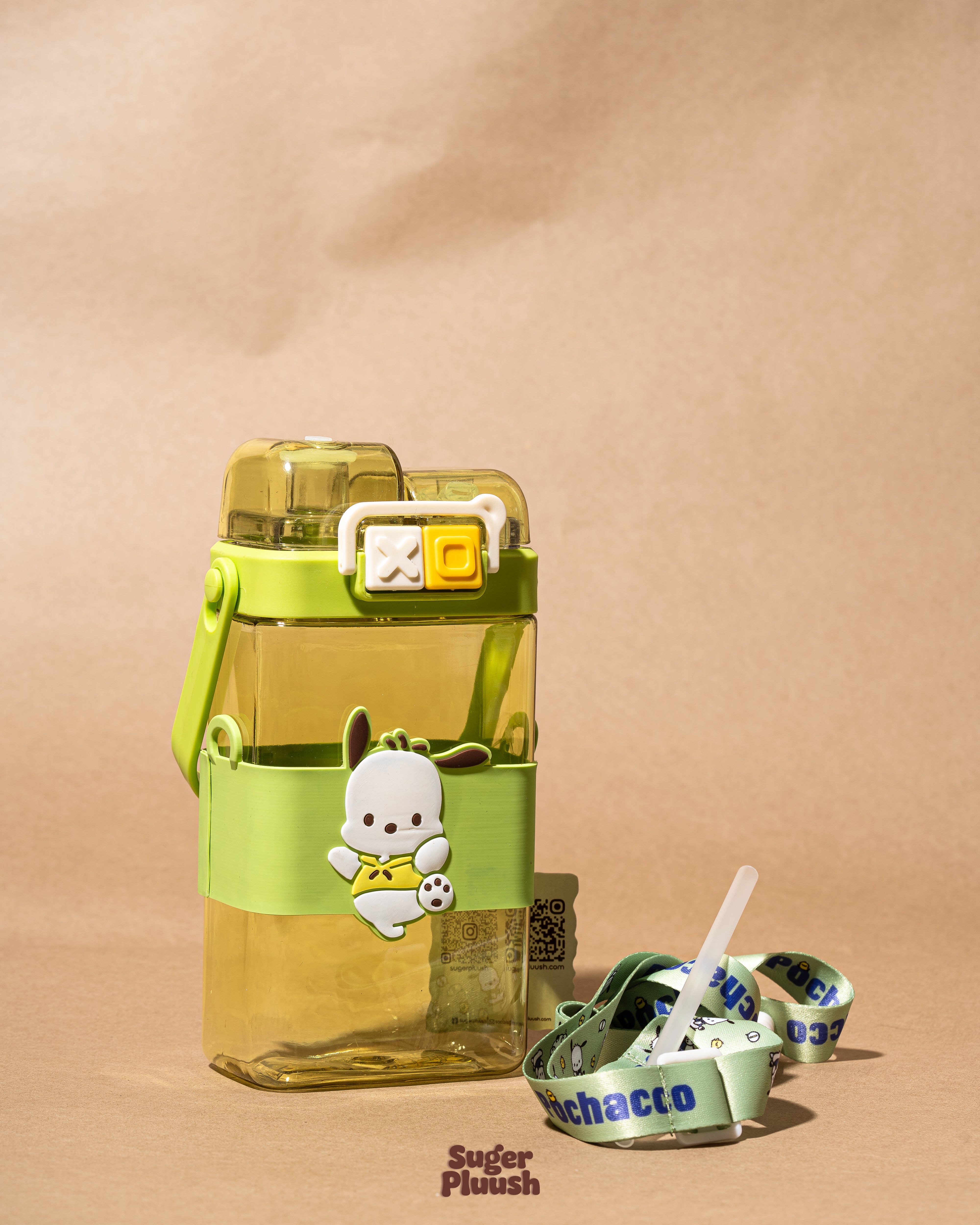 Kawaii Double Sipper Water Bottle – Kuromi, Cinnamoroll, My Melody & Pochacco