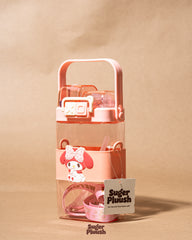 Kawaii Double Sipper Water Bottle – Kuromi, Cinnamoroll, My Melody & Pochacco