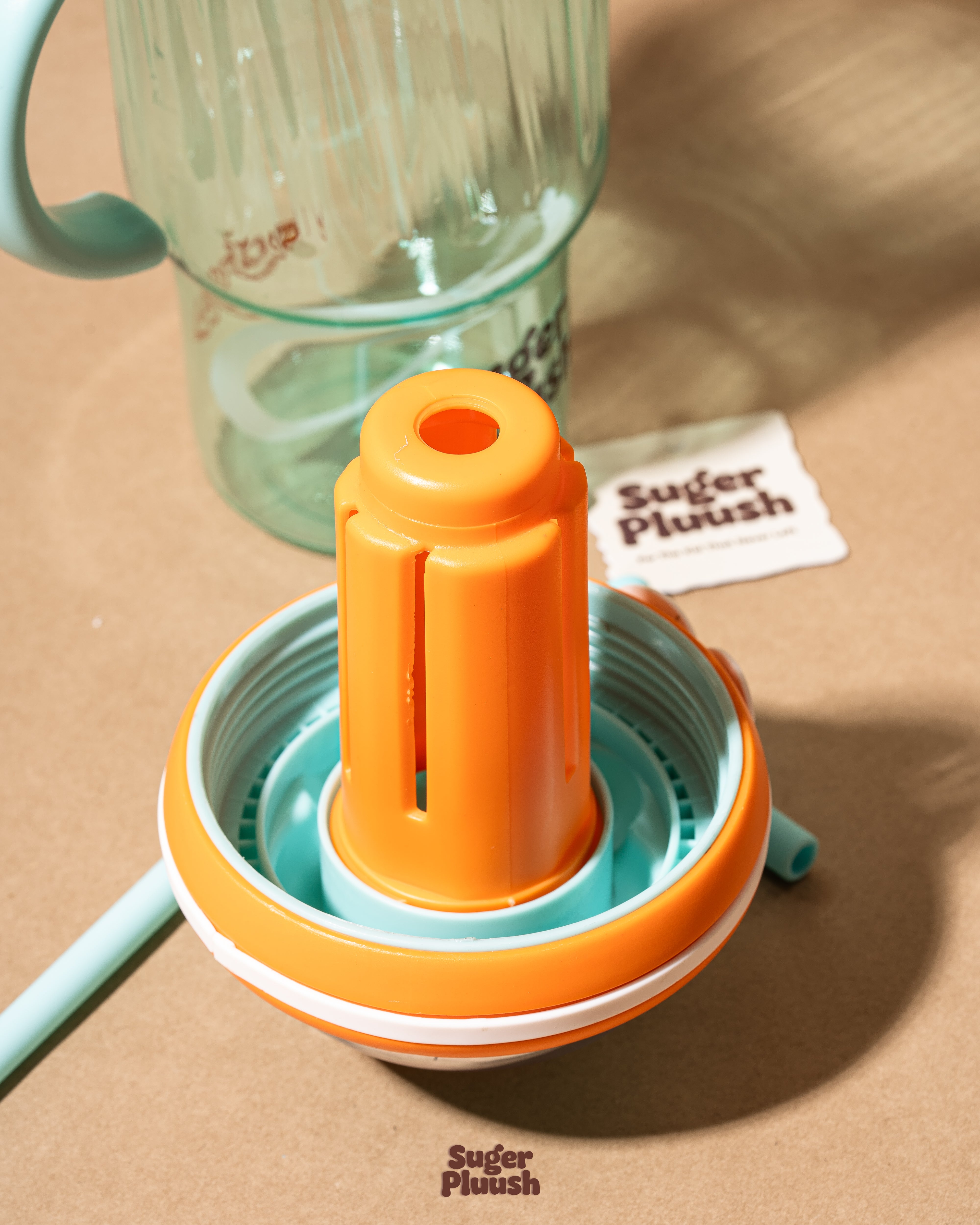 Kawaii Eye Water Bottle with Straw & Handle