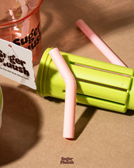 Kawaii Eye Water Bottle with Straw & Handle